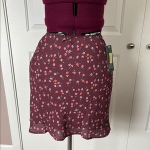 Floral Burgundy Skirt